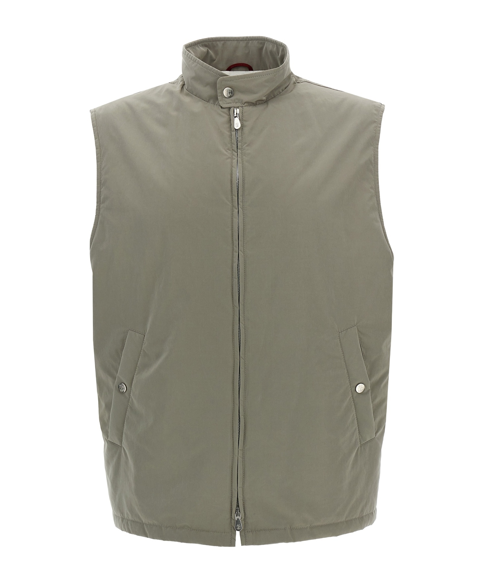 Brunello Cucinelli Grey Water-repellent Vest In Green