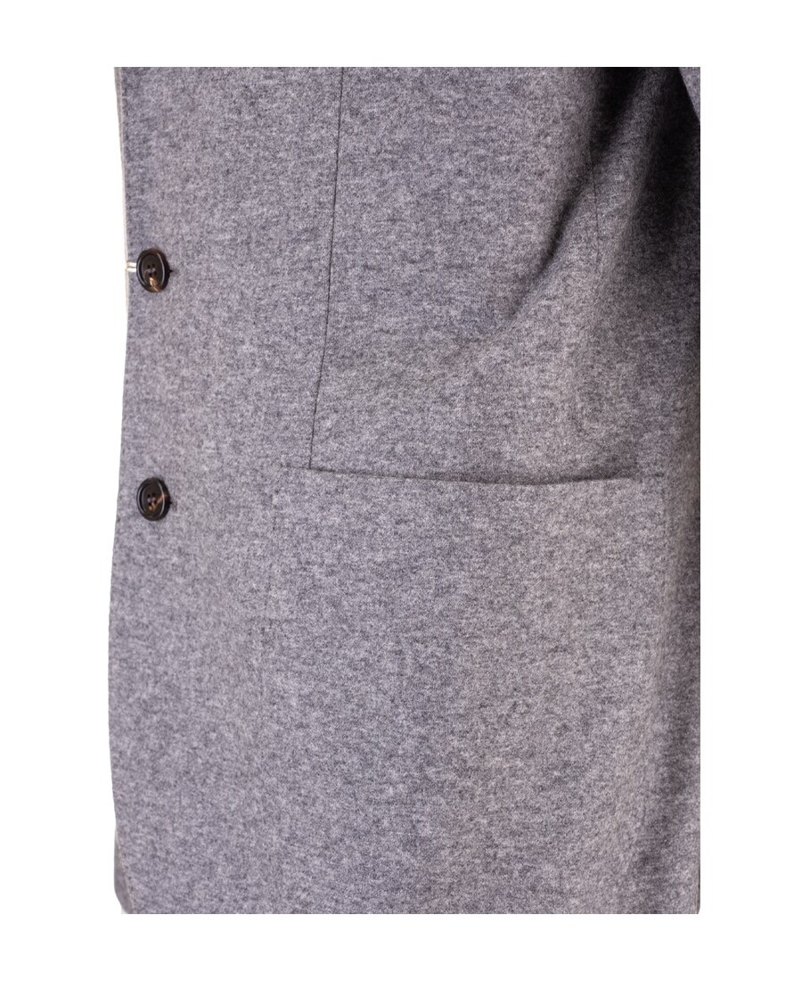 Brunello Cucinelli Single Breasted Blazer In Gray