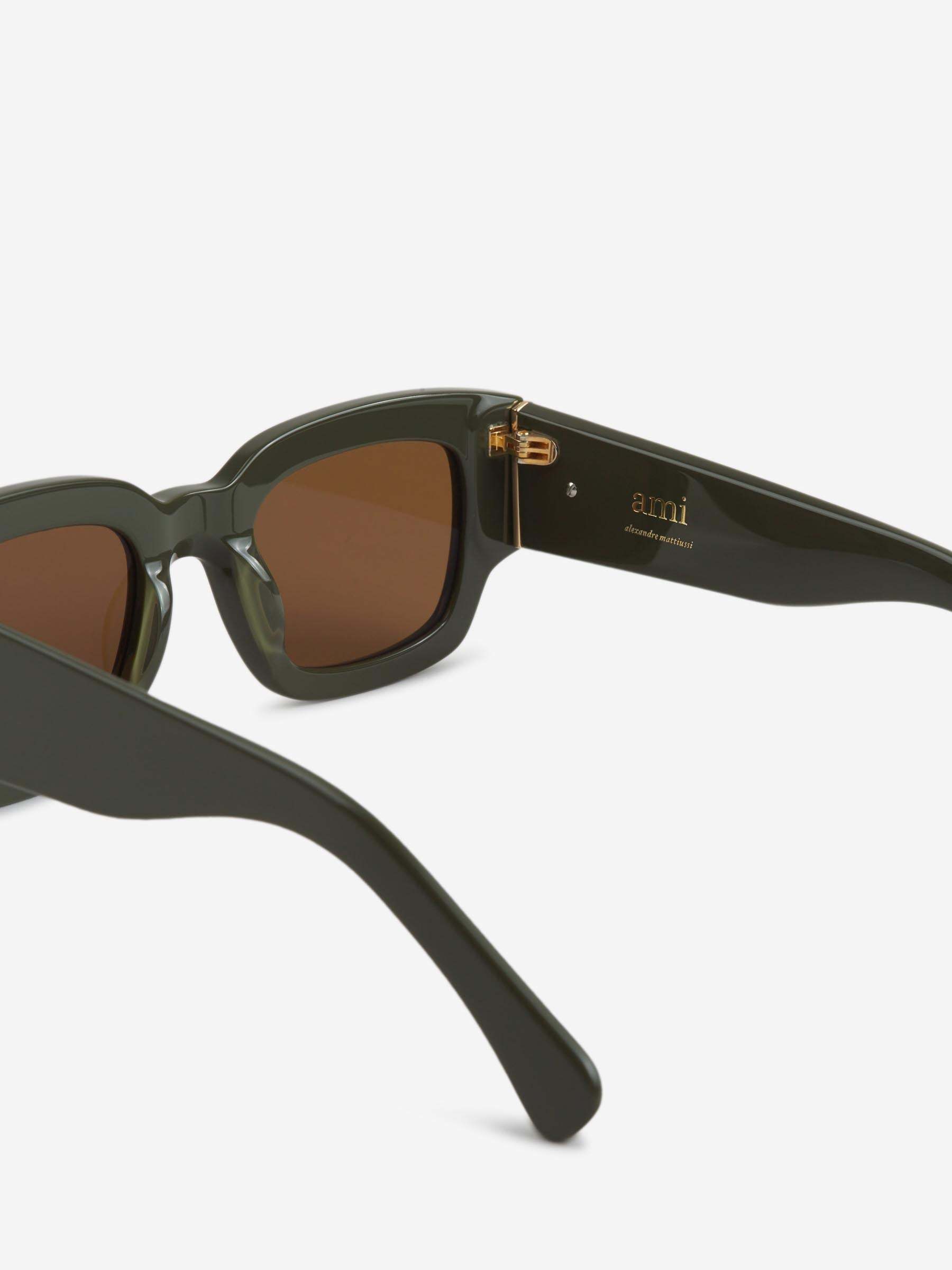 Ami Alexandre Mattiussi Square Sunglasses In Green