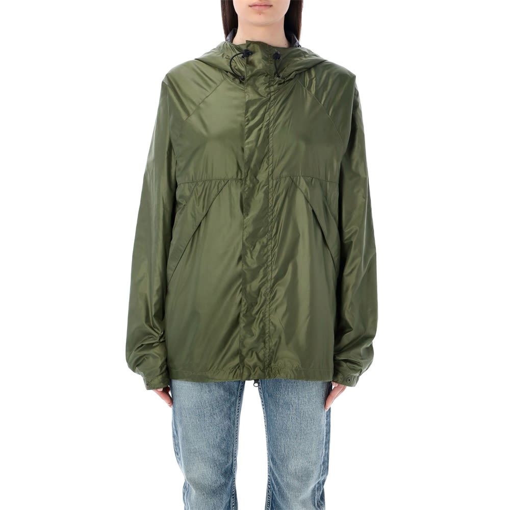 ASPESI DRAWSTRING-HOOD WINDBREAKER JACKET