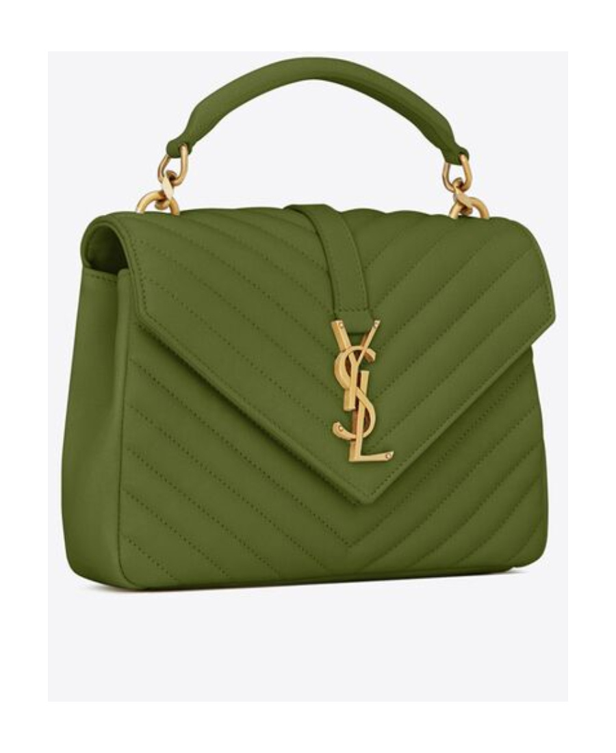 Saint Laurent Medium Collège Shoulder Bag In Green
