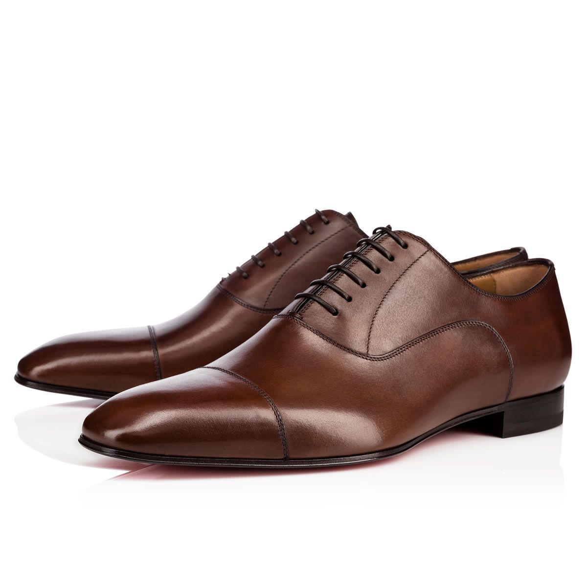 Christian Louboutin Classic Design Derby Shoes In Brown