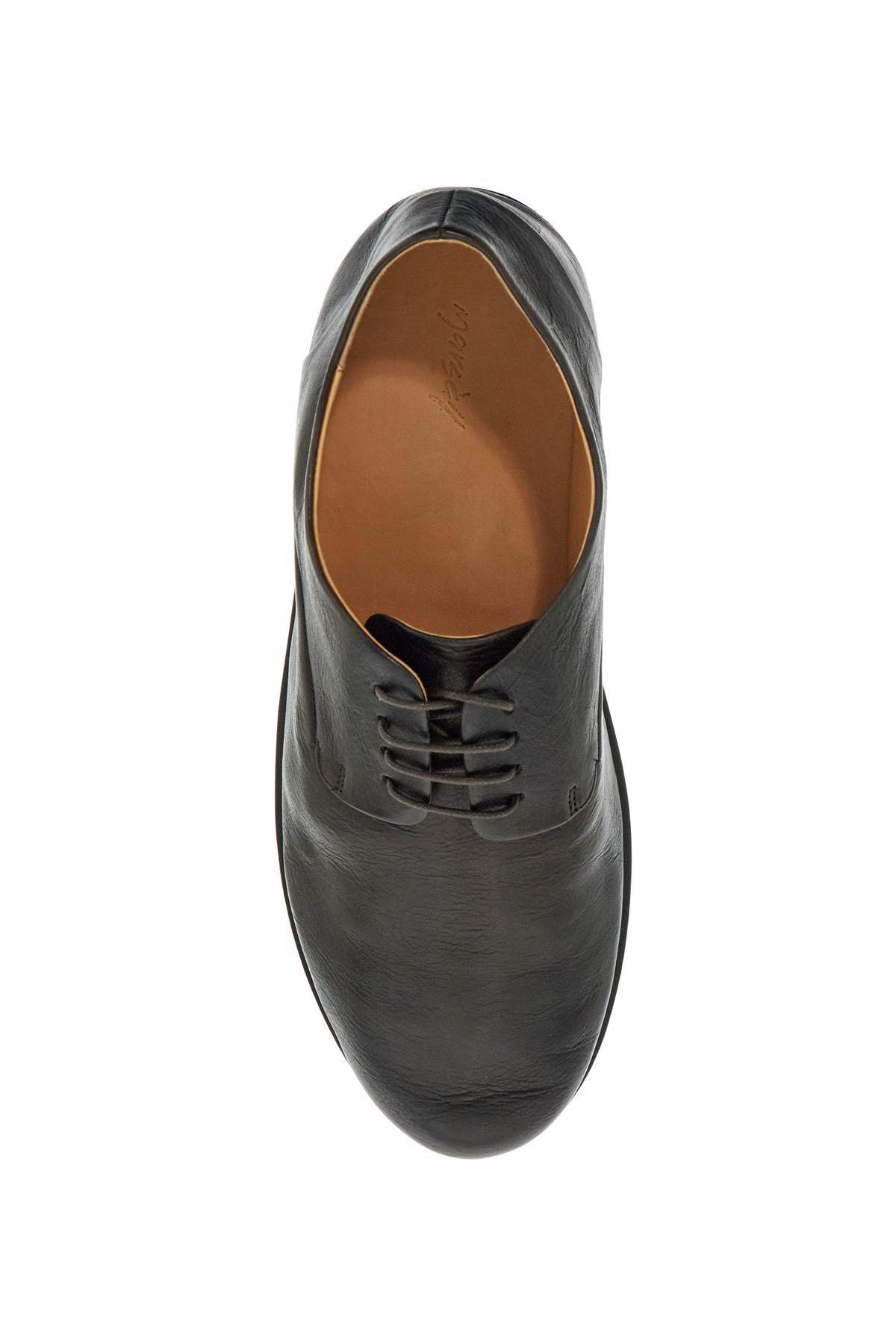 Marsèll Marsell Dark Brown Calfskin Derby With Leather Sole In Black