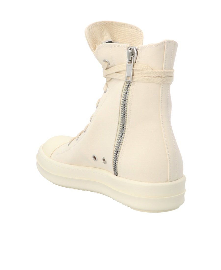 Rick Owens Drkshdw Lace-up High Top Sneakers In White