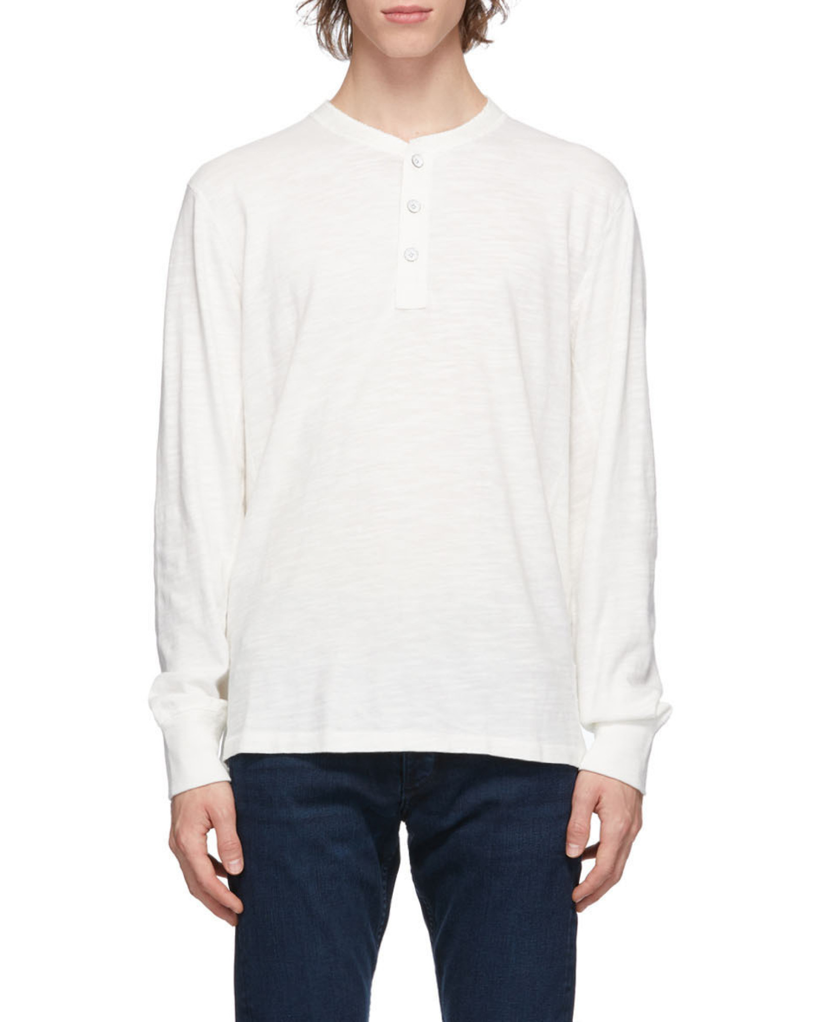 Rag & Bone Round-split Neck Long-sleeved Top
