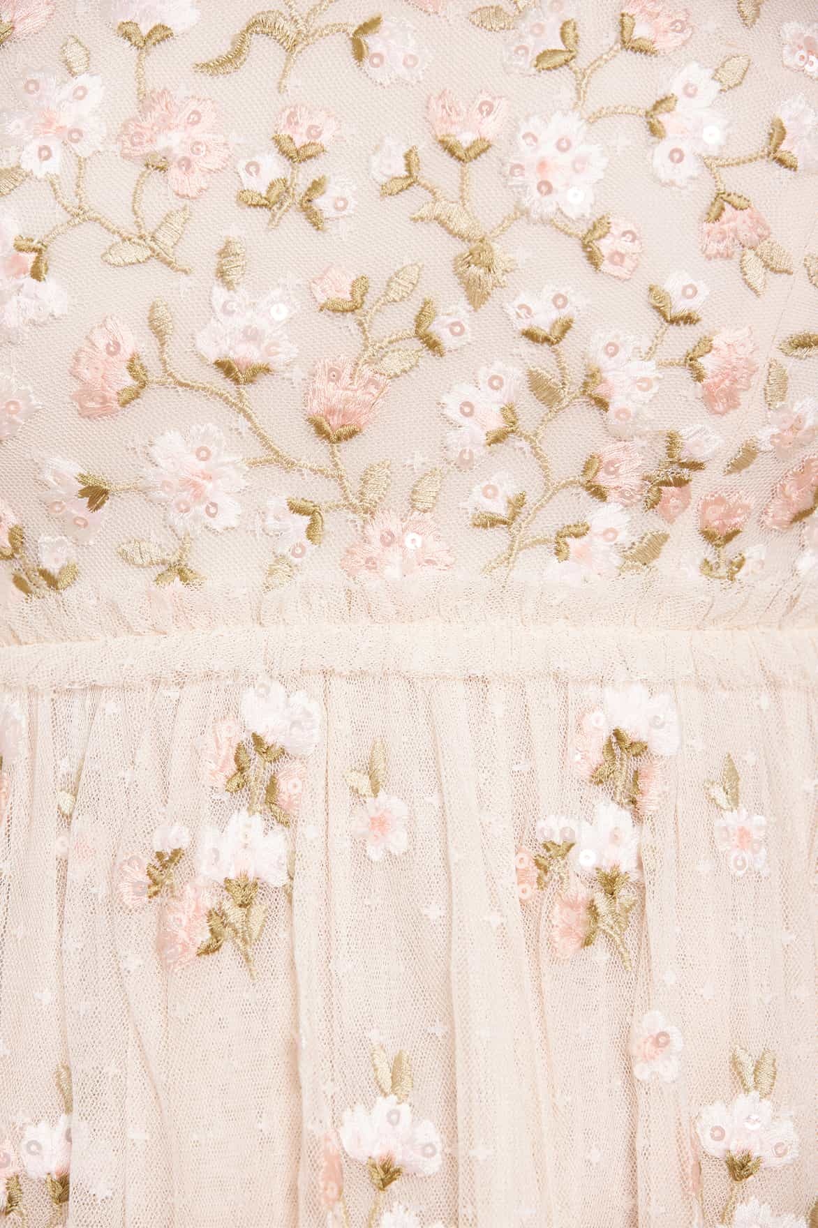 NEEDLE & THREAD POSY FLORAL-EMBROIDERED GOWN 
