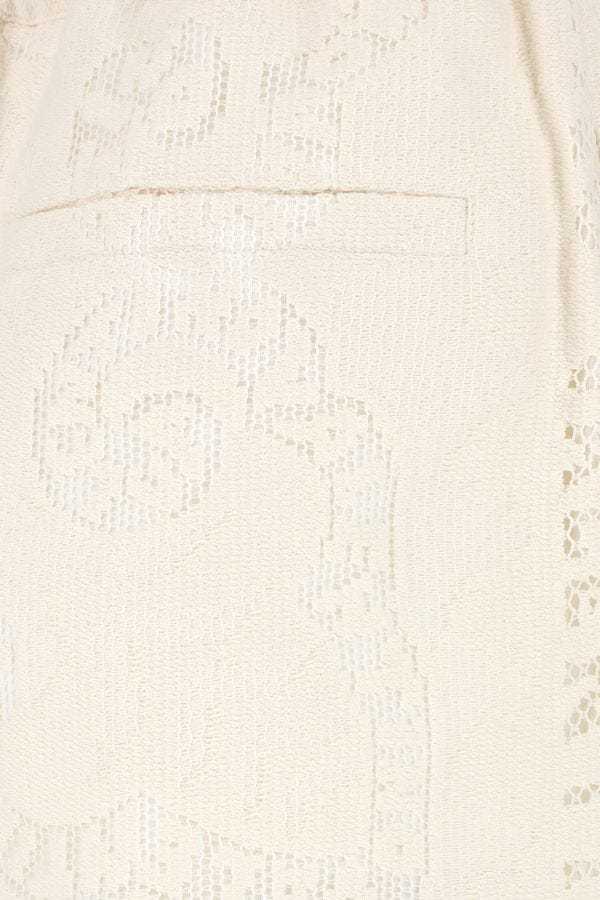 Valentino Embroidered Drawstring Cotton Shorts In White