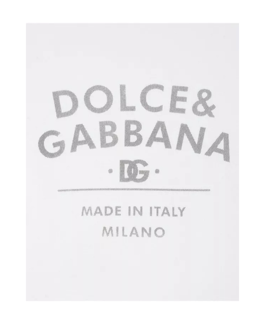 Dolce & Gabbana Logo Lettering-print Crewneck T-shirt In White