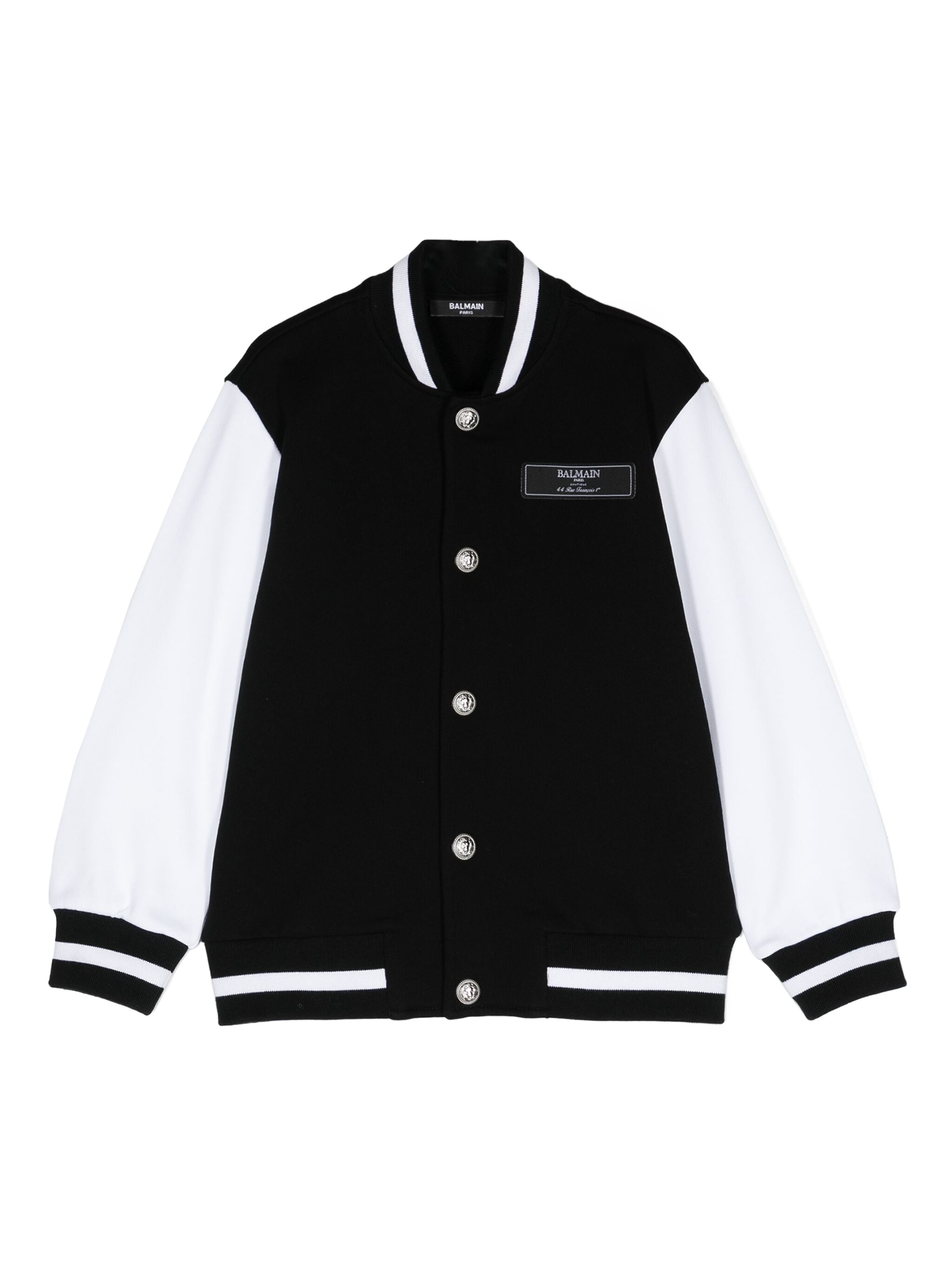 Shop Balmain Logo-patch Bomber Jacket In Black