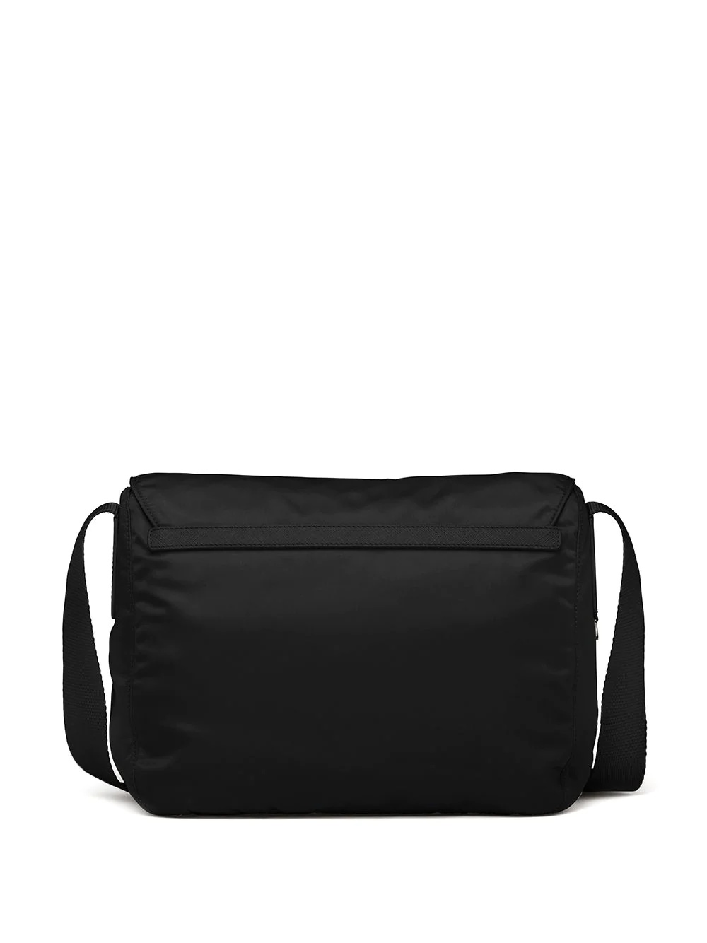 Prada Re-nylon Triangle Logo-plaque Shoulder Bag In Black