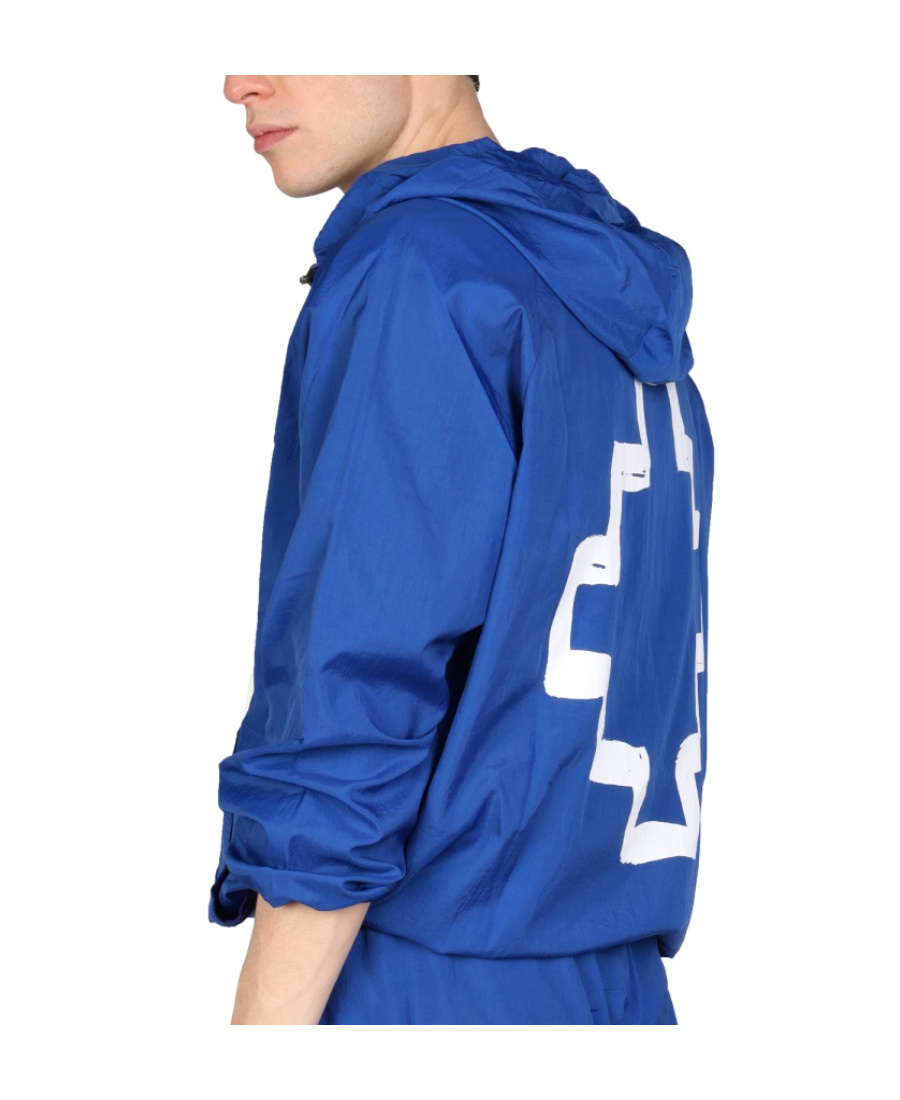 Marcelo Burlon County Of Milan Marcelo Burlon Cross Print Windbreaker Jacket In Blue