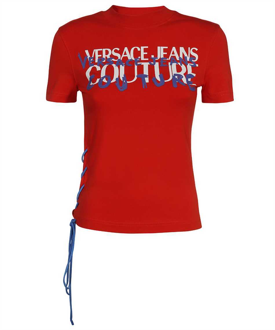 Versace Jeans Logo-print Drawstring T-shirt In Red