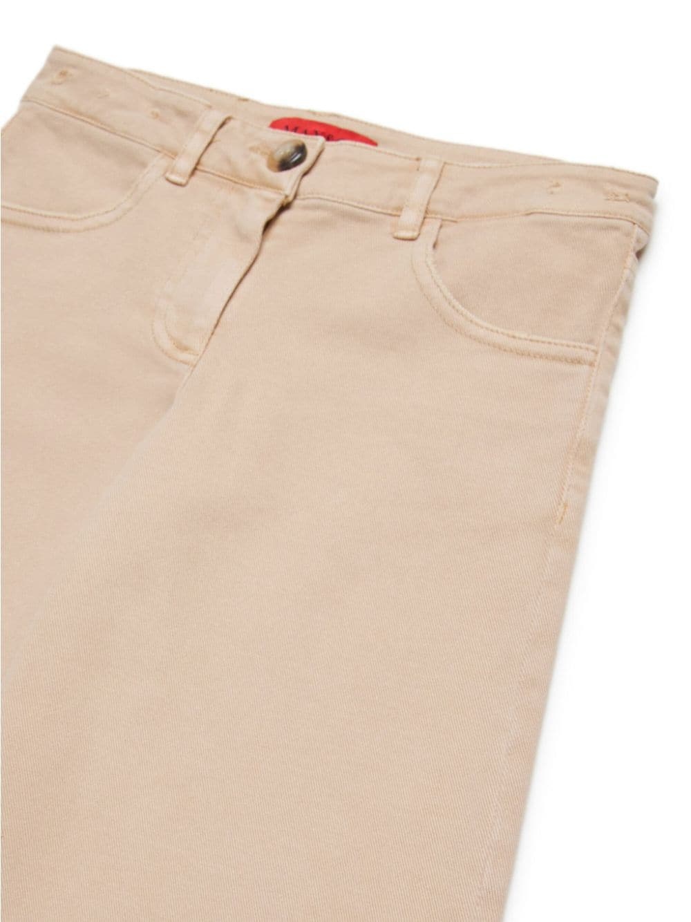 Max & Co Logo-patch Trousers In Nude