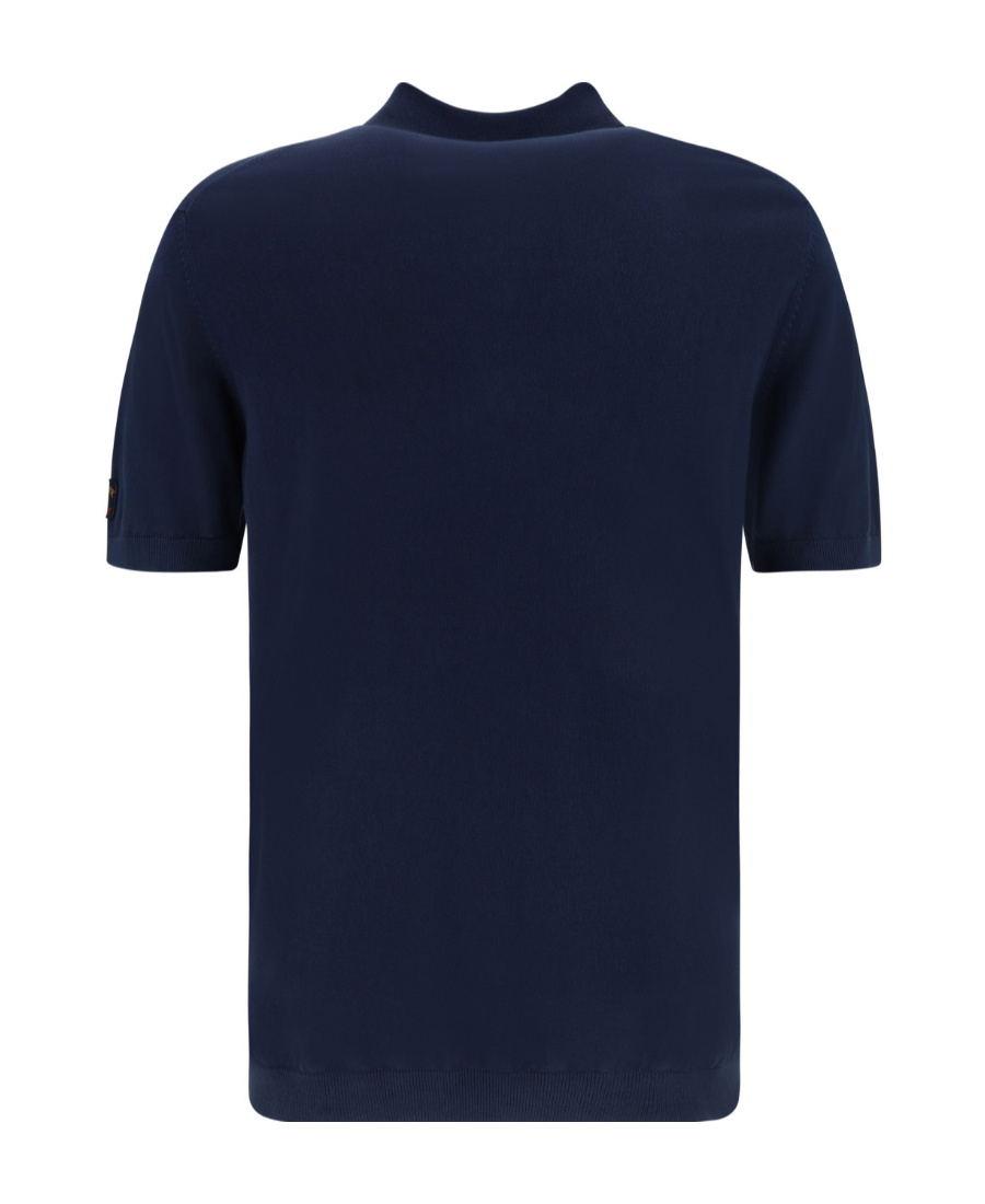 Paul & Shark Knitted Poloshirt In Black