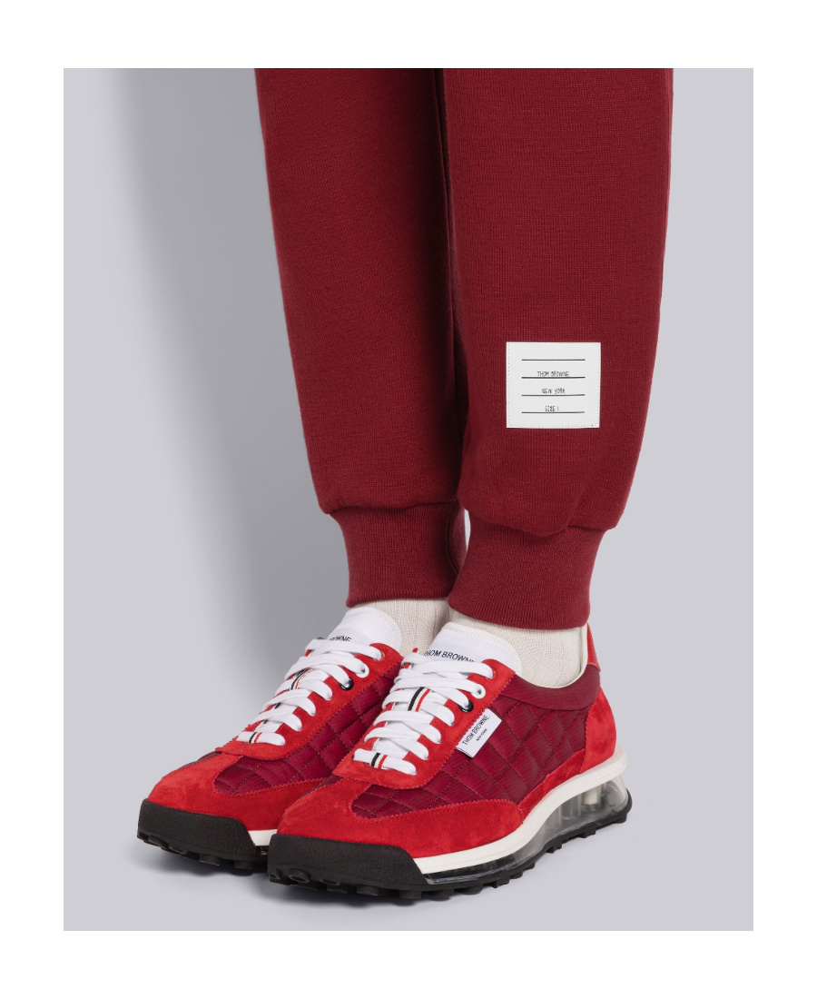 Thom Browne 4-bar Stripe Track Pants In Red