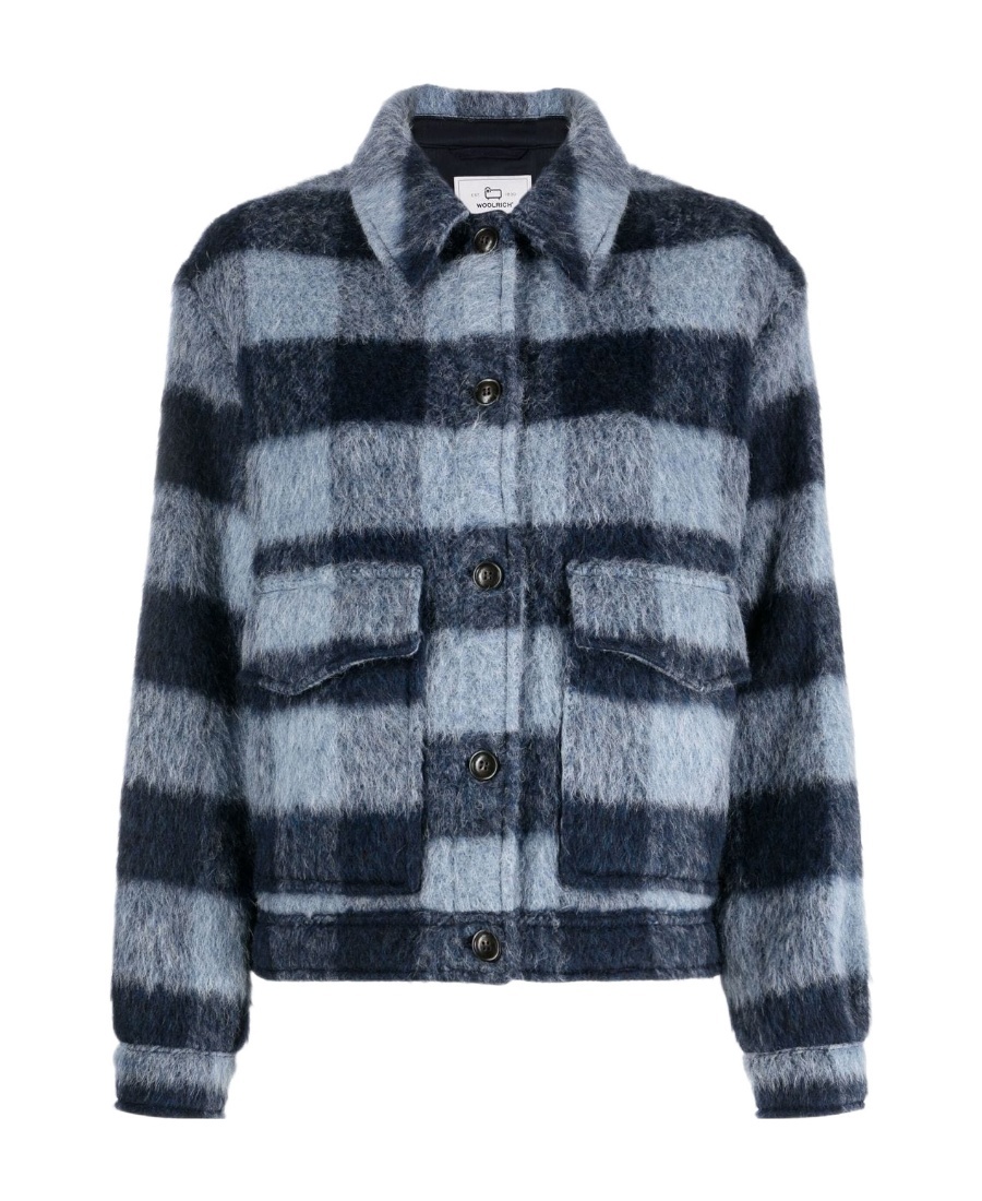 Woolrich Wool Jacket In Blue