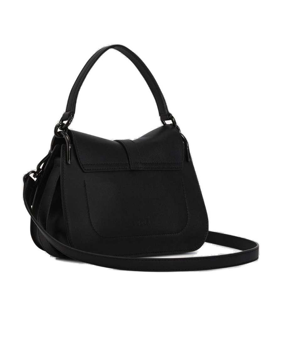 Furla Flow Mini Top Handle Bag In Black