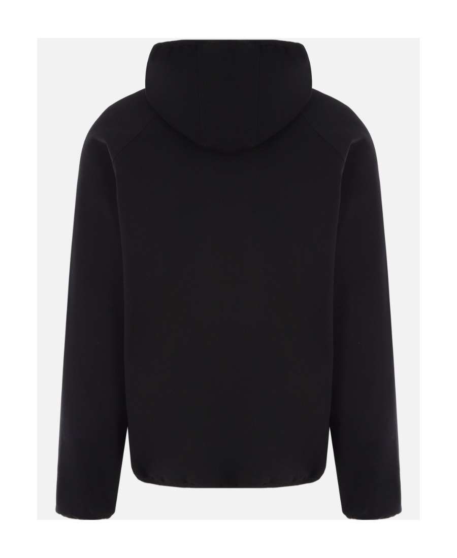 DOLCE & GABBANA DOLCE  GABBANA LOGO-PLAQUE ZIPPED HOODED JACKET