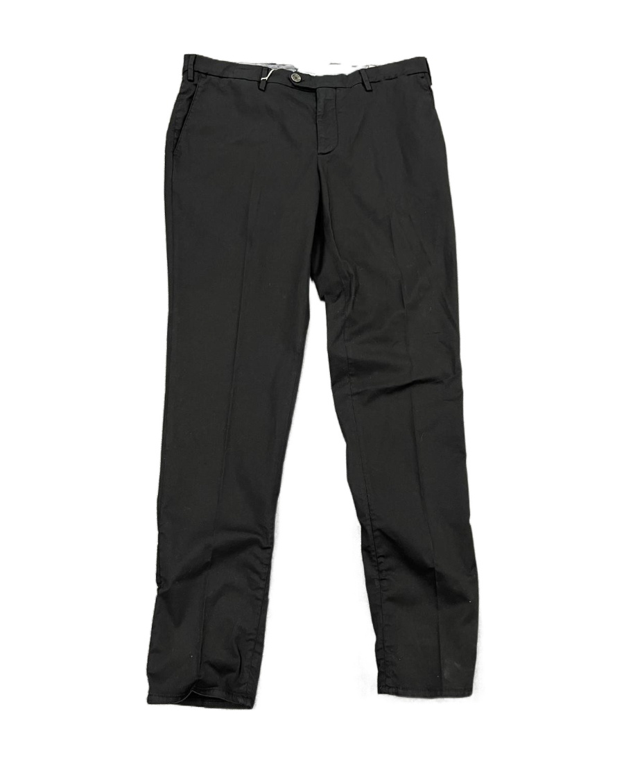 Brunello Cucinelli Twill Tapered Trousers In Black