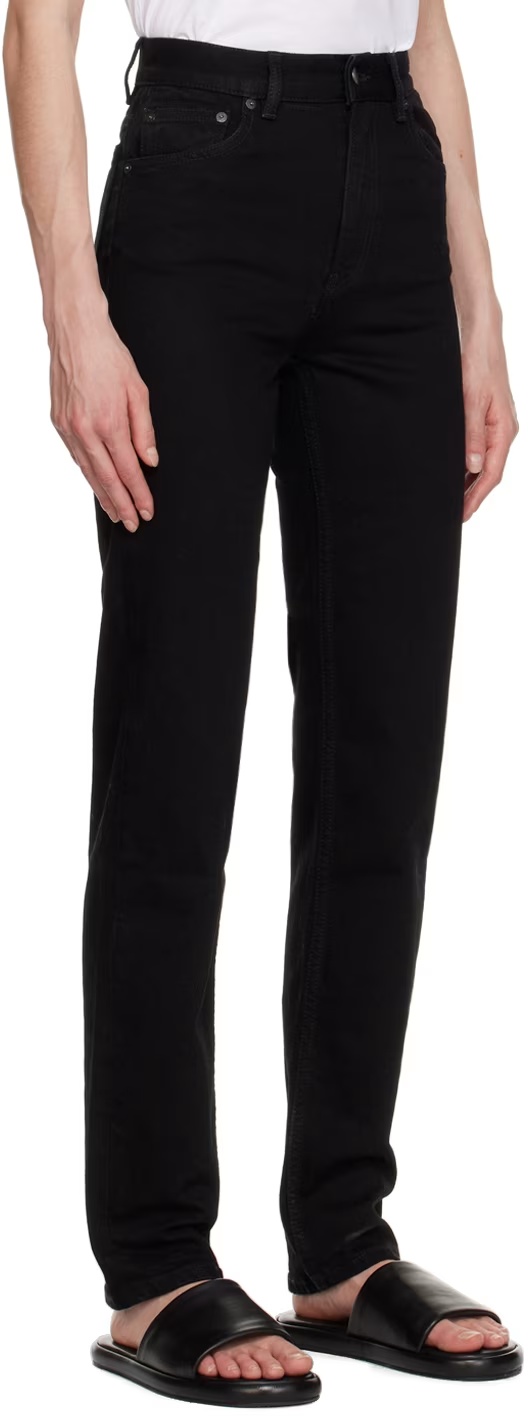 Filippa K Tapered Mid-rise Jeans In Black