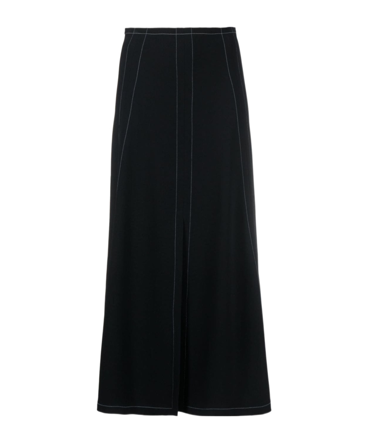 Stella Mccartney Front-slit Midi Skirt In Black
