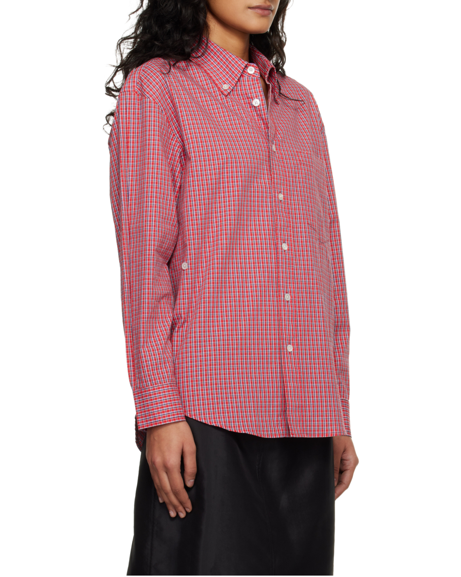 Dunst Checked-pattern Button-fastening Shirt In Pink