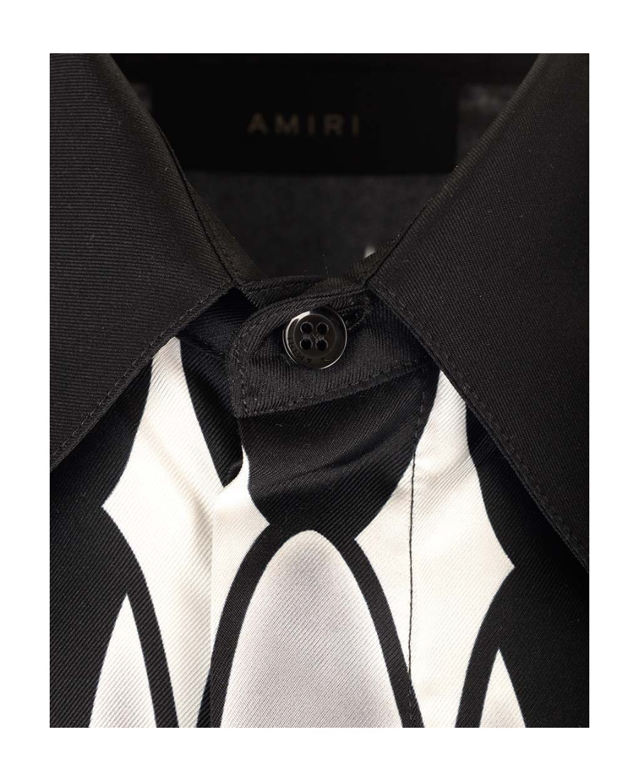 Amiri Argyle-print Silk Shirt In White