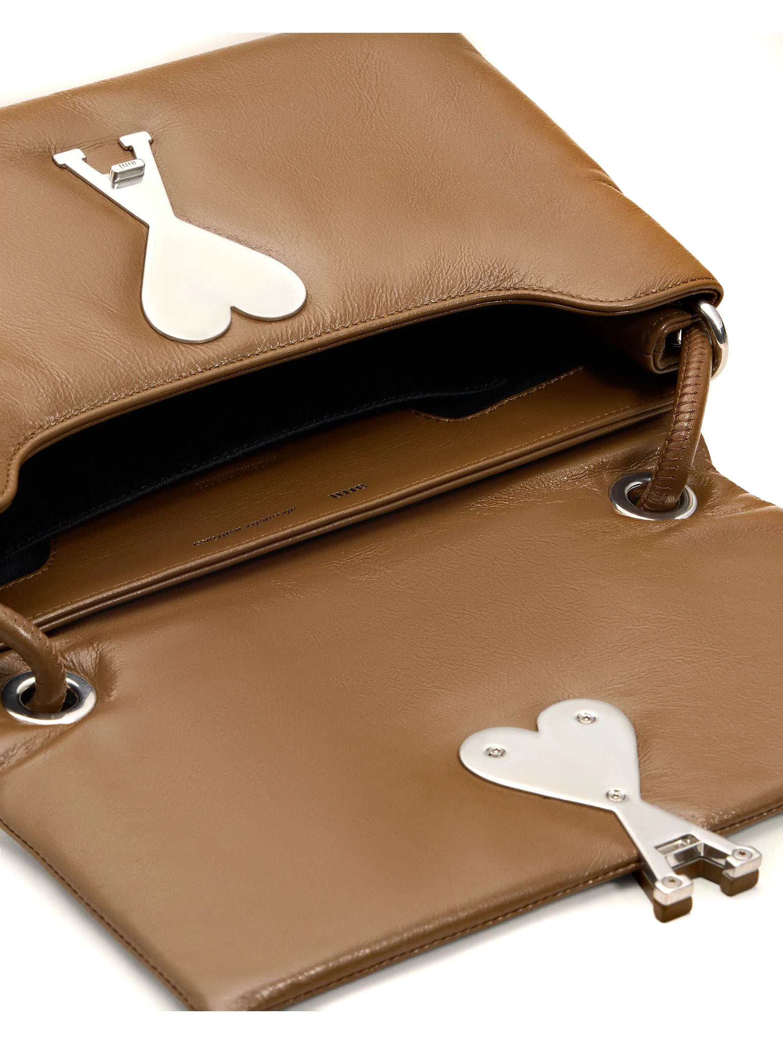 Ami Alexandre Mattiussi Brown Smooth Leather Voulez Vous Bag Brown In Brown