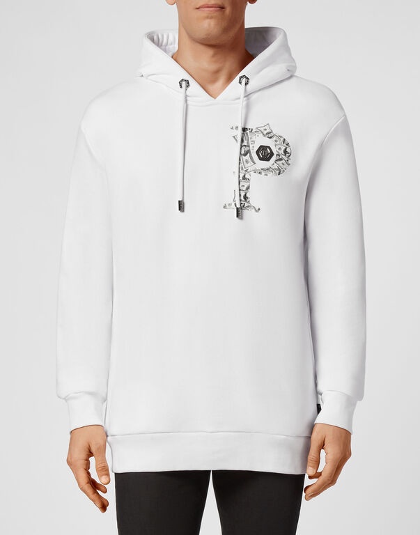 Philipp Plein Hoodie Sweatshirt Money In White