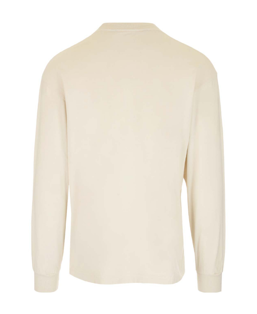 Palm Angels Logo-print Crew Neck Sweatshirt In White
