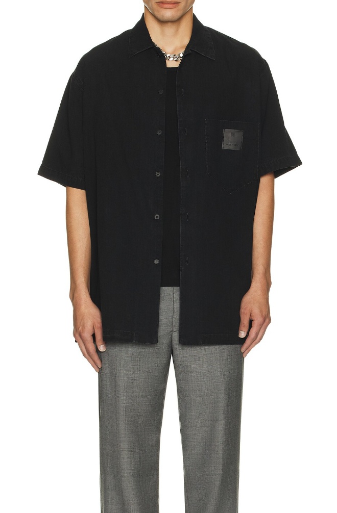 Givenchy Logo Short-sleeved Shirt In Black
