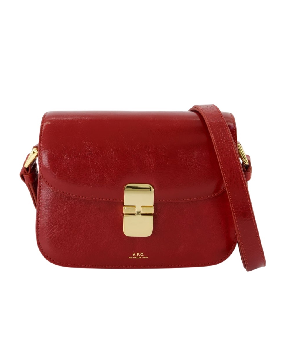 Apc Small Grace Flap Magnetic-clasp Cross-body Bag In Red
