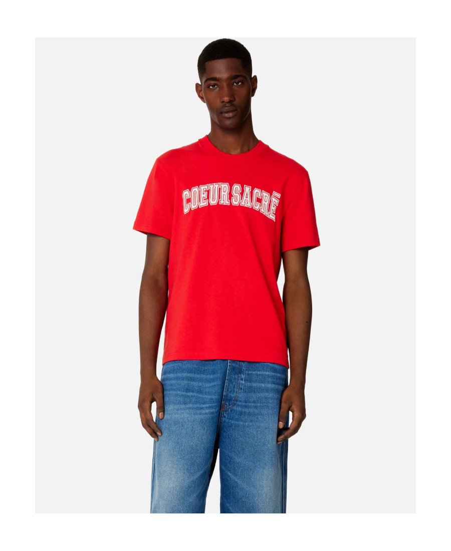 AMI ALEXANDRE MATTIUSSI AMI PARIS LOGO-EMBROIDERED CREWNECK T-SHIRT