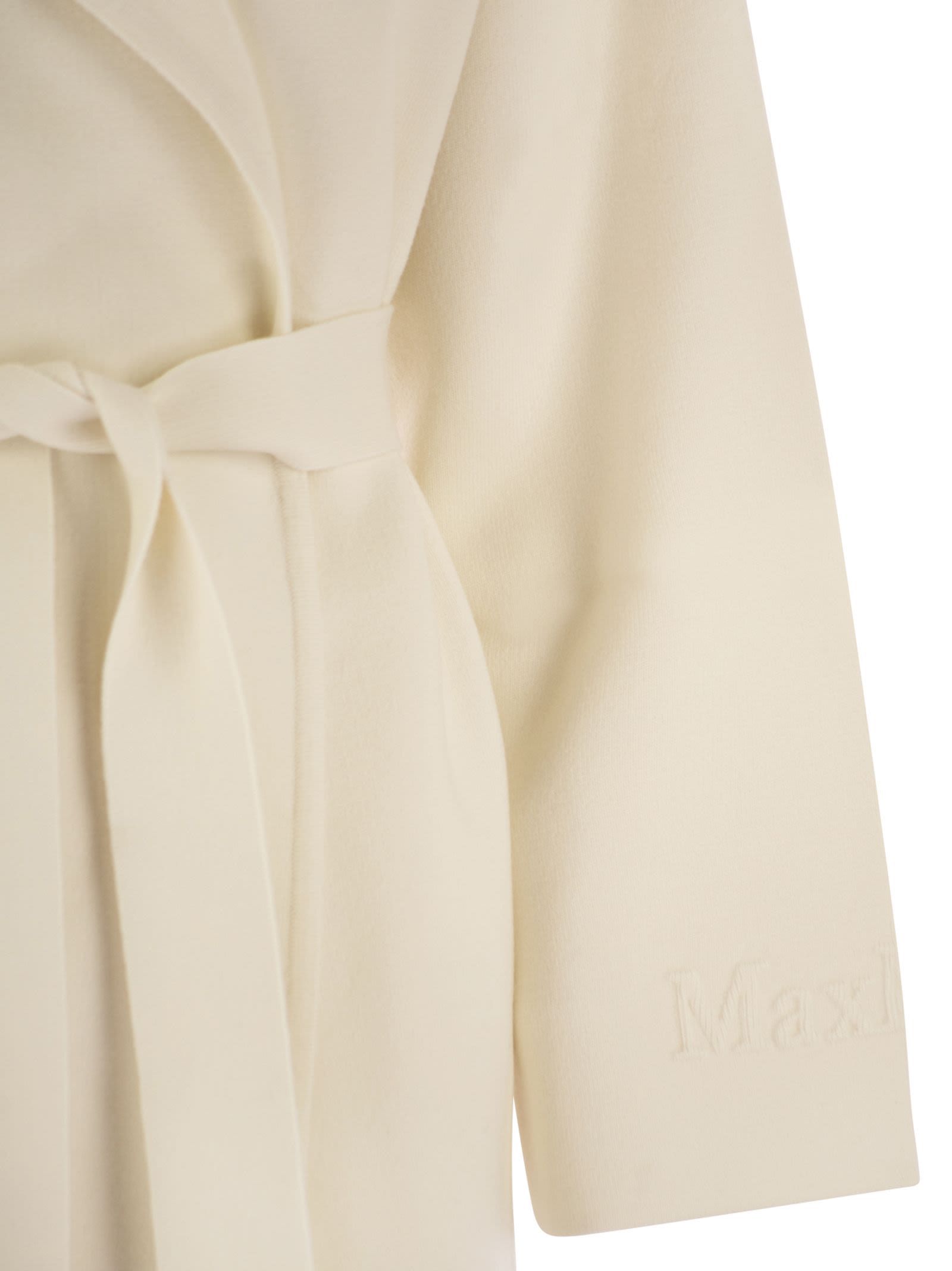 Max Mara Rea Belted Coat In White