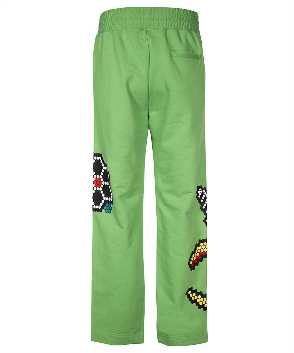 GCDS PLUSH MOTIF-PRINT WIDE-LEG TRACK PANTS
