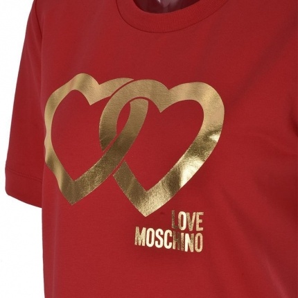 Moschino A Printed Dress In Red