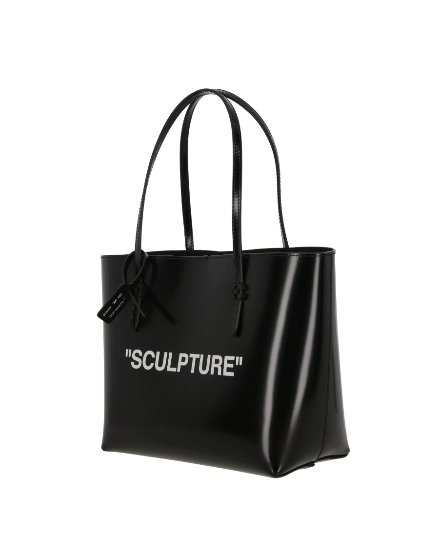 Off-white Slogan-print Tote Bag In Black