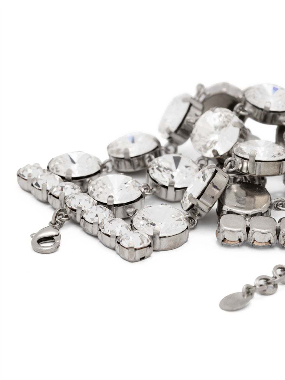 Moschino Glass Crystal-embellished Bracelet In White
