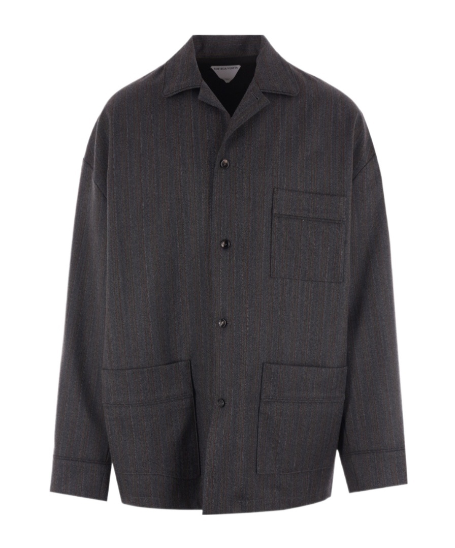 Bottega Veneta Button Casual Jacket In Black