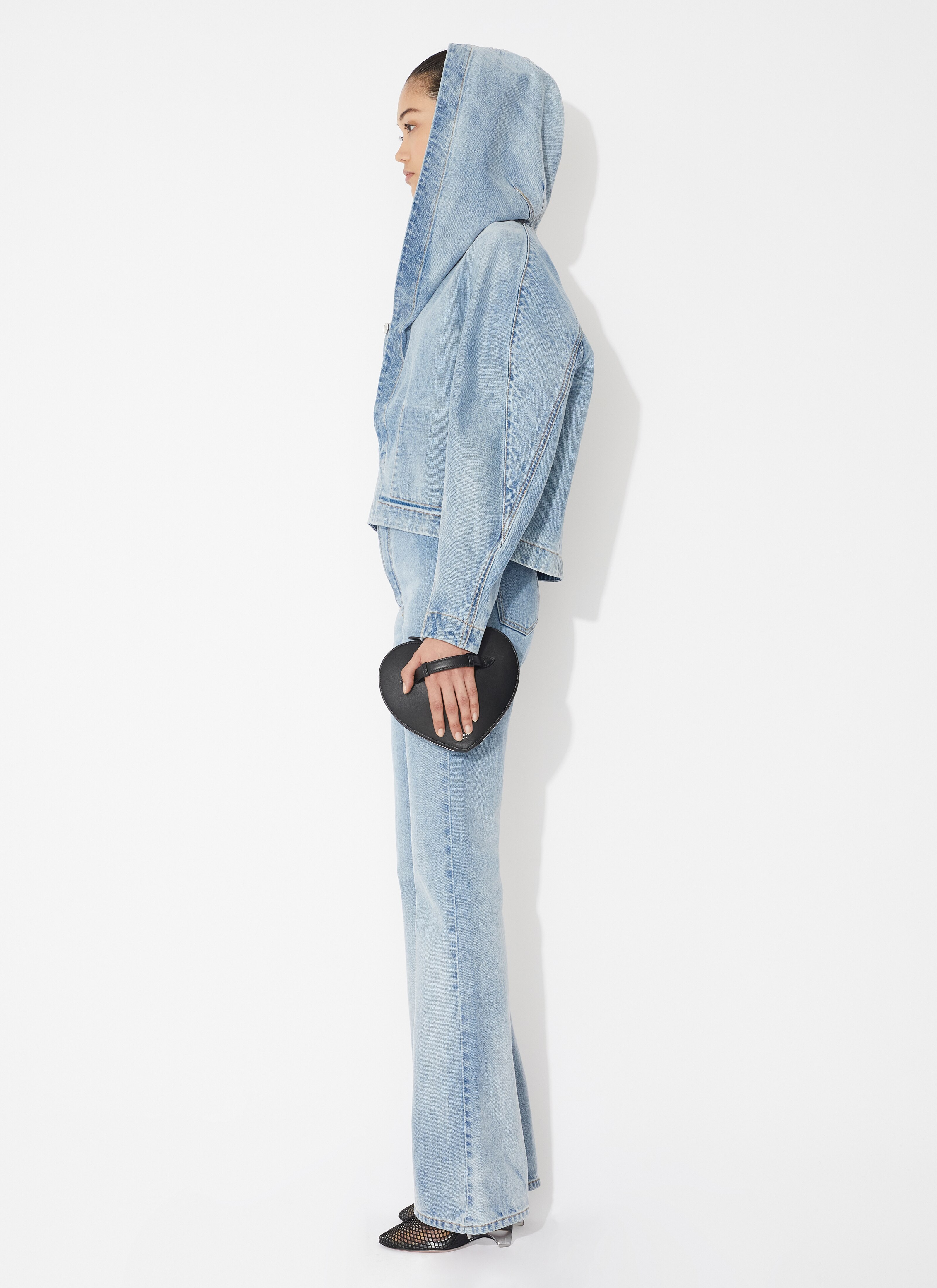 Alaïa Long Miniature Jeans In Blue