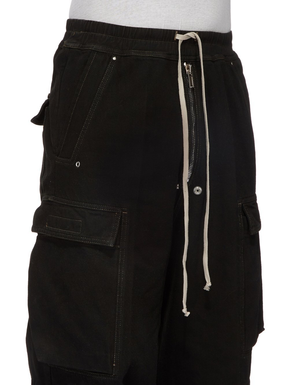 Rick Owens Drkshdw Black Porterville Double Jumbo Belas Cargo Pants In Black