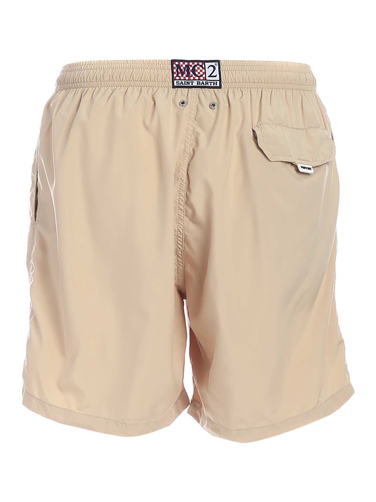 MC2 SAINT BARTH LOGO-PATCH DRAWSTRING SWIM SHORTS