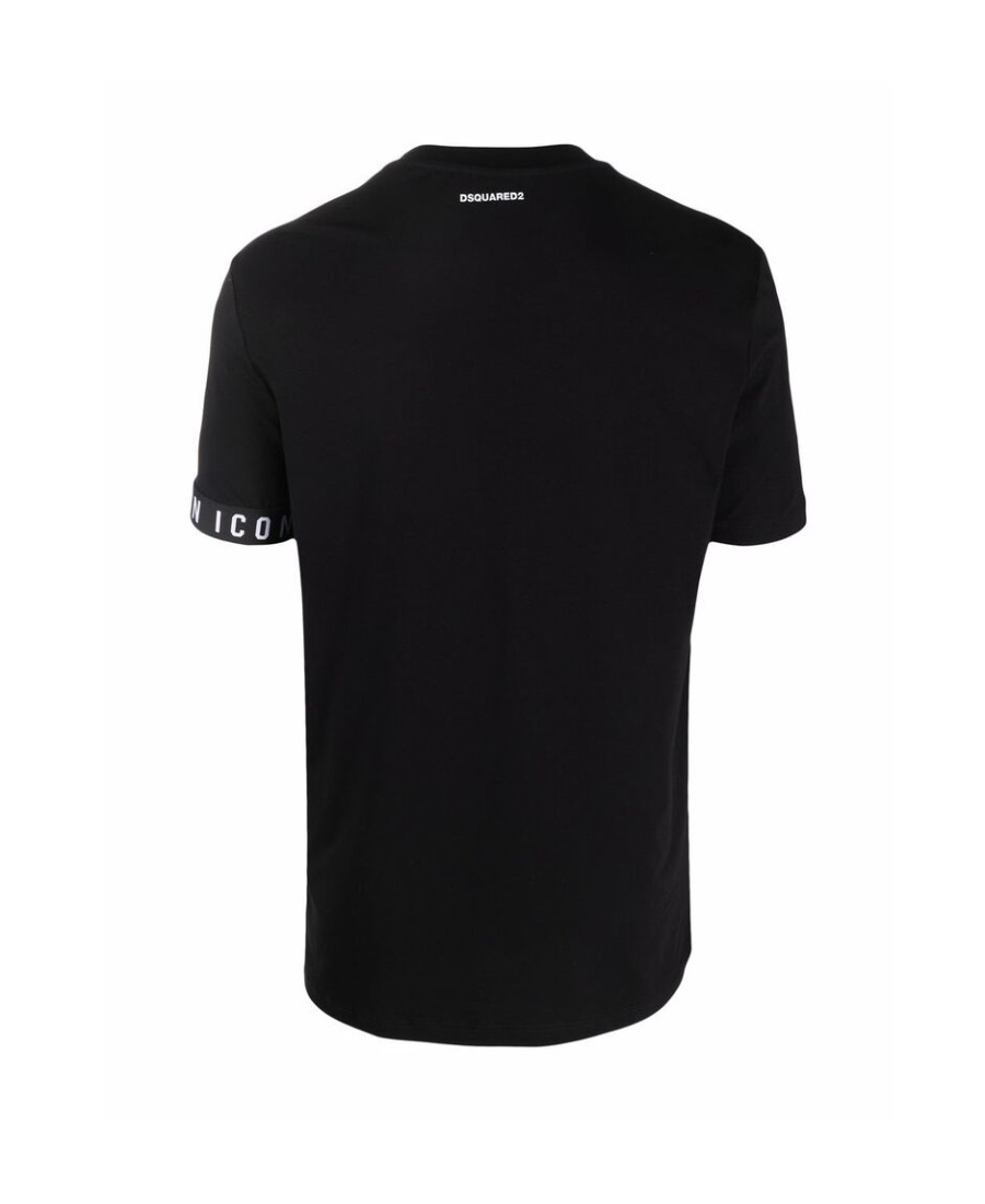 Dsquared2 T-shirt With Round Neck And Short Sleeves In Black