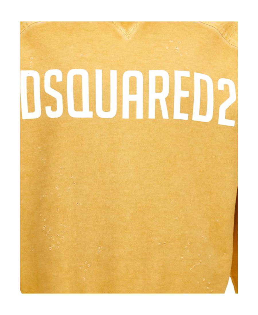 Dsquared2 Dsquared Mustard Cotton Sweatshirt In Yellow