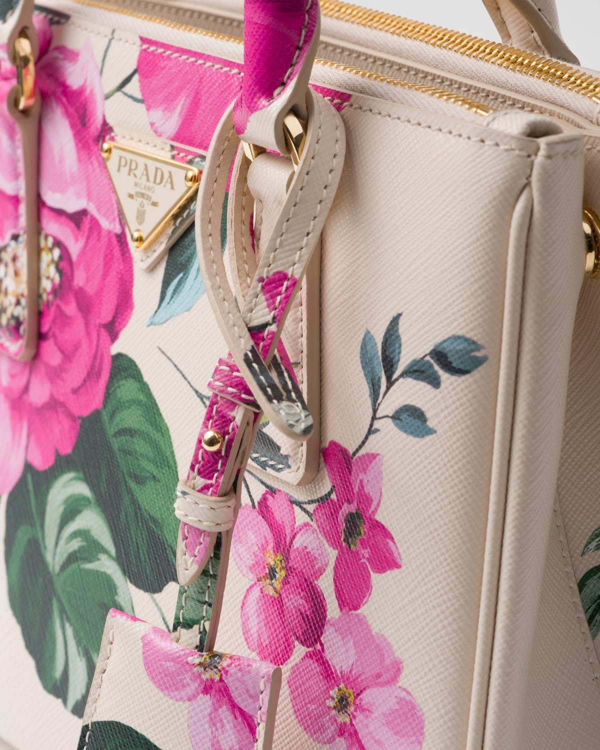 PRADA PRADA GALLERIA PRINTED SAFFIANO LEATHER BAG