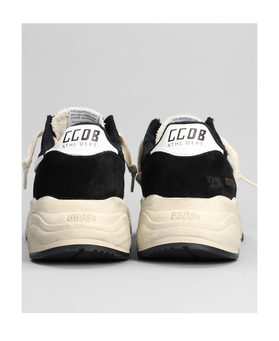 Golden Goose Men Running Sole Sneakers In Black