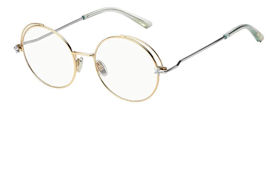 Jimmy Choo Sun Round Frame Glasses In White