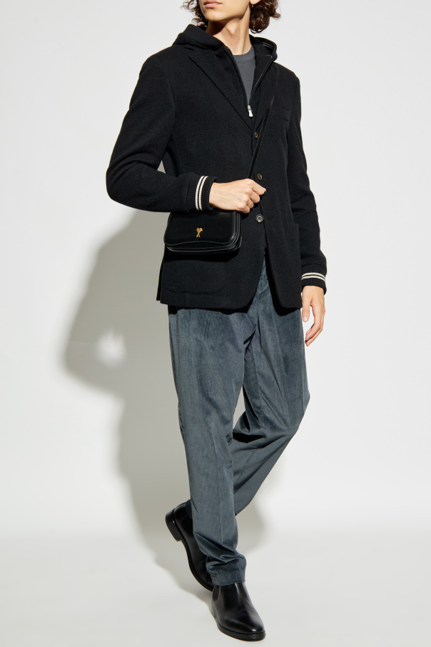 Eleventy Jacket With Detachable Hood In Black