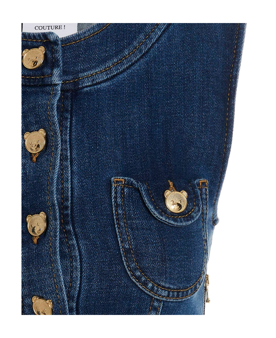 Moschino Denim Mini Dress In Blue