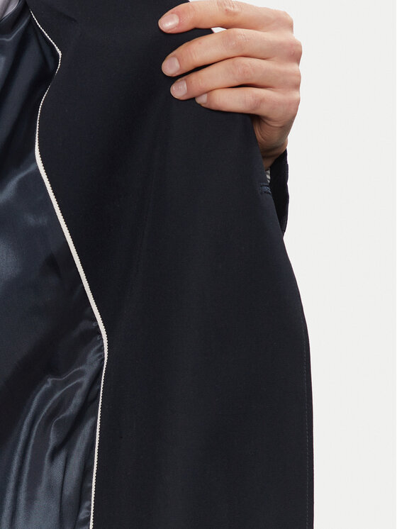 Tommy Hilfiger Double-breasted Trench Coat In Black